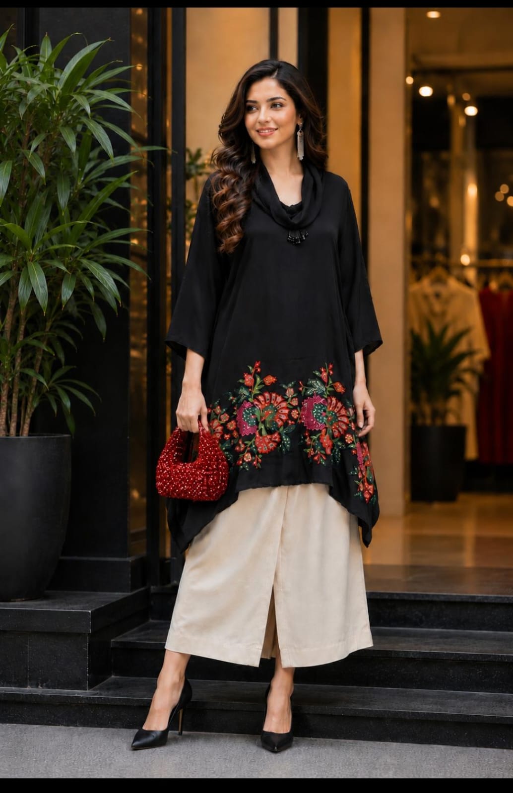 Luxe Cowl Kaftan Co-ord Set