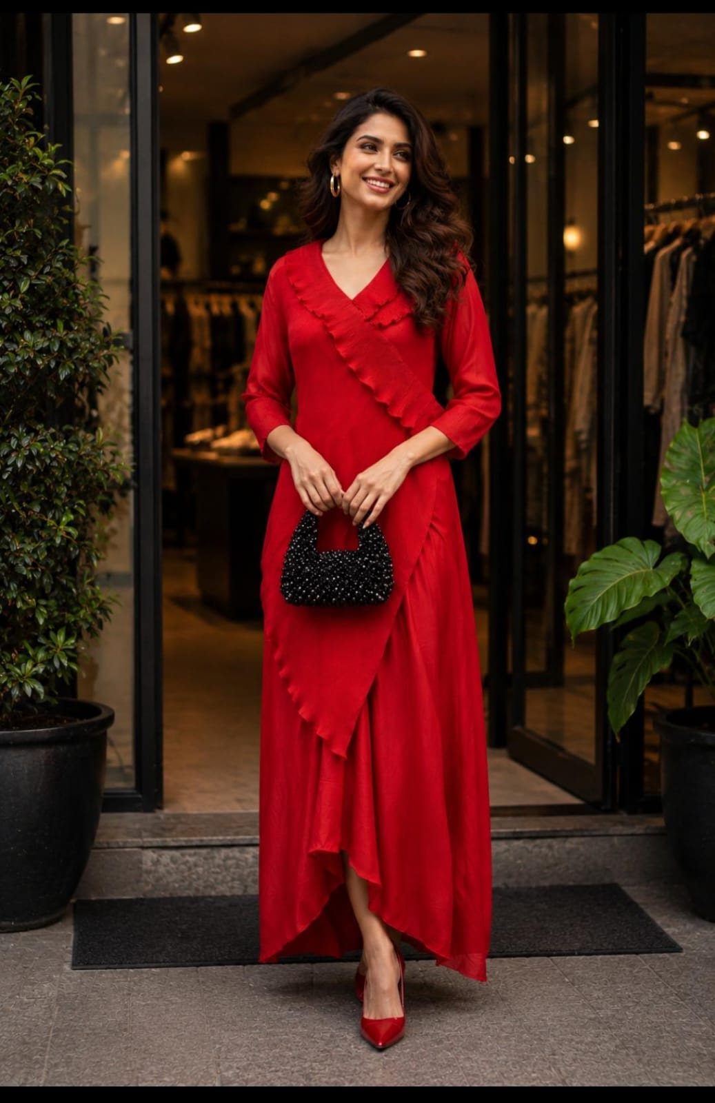 Crystal Drape Luxe Gown