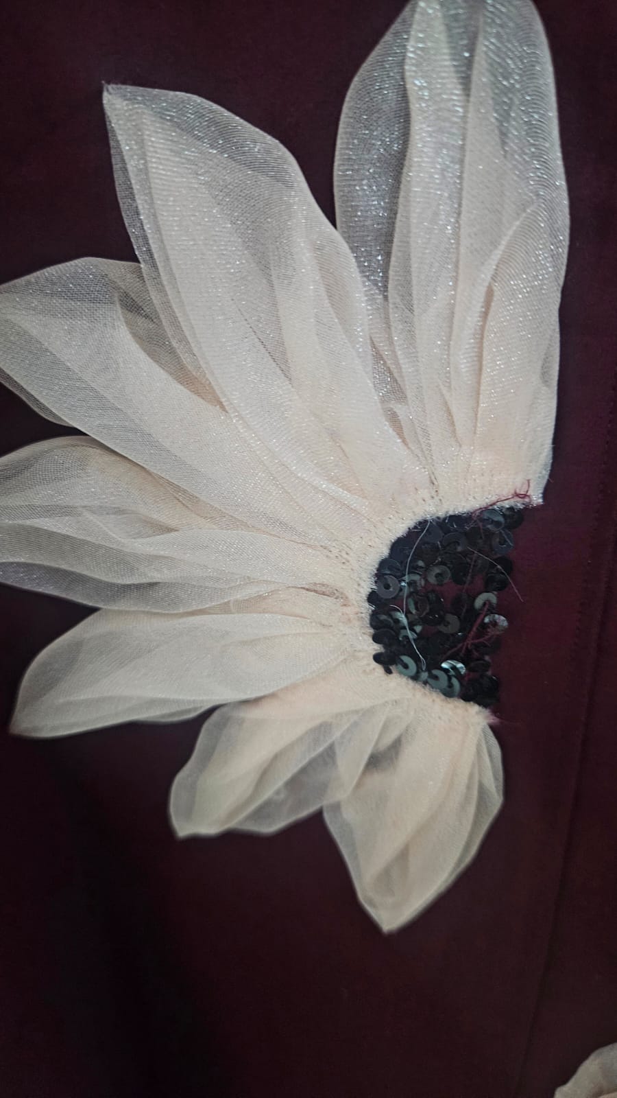 Blossom Elegance Party Dress (Wine)