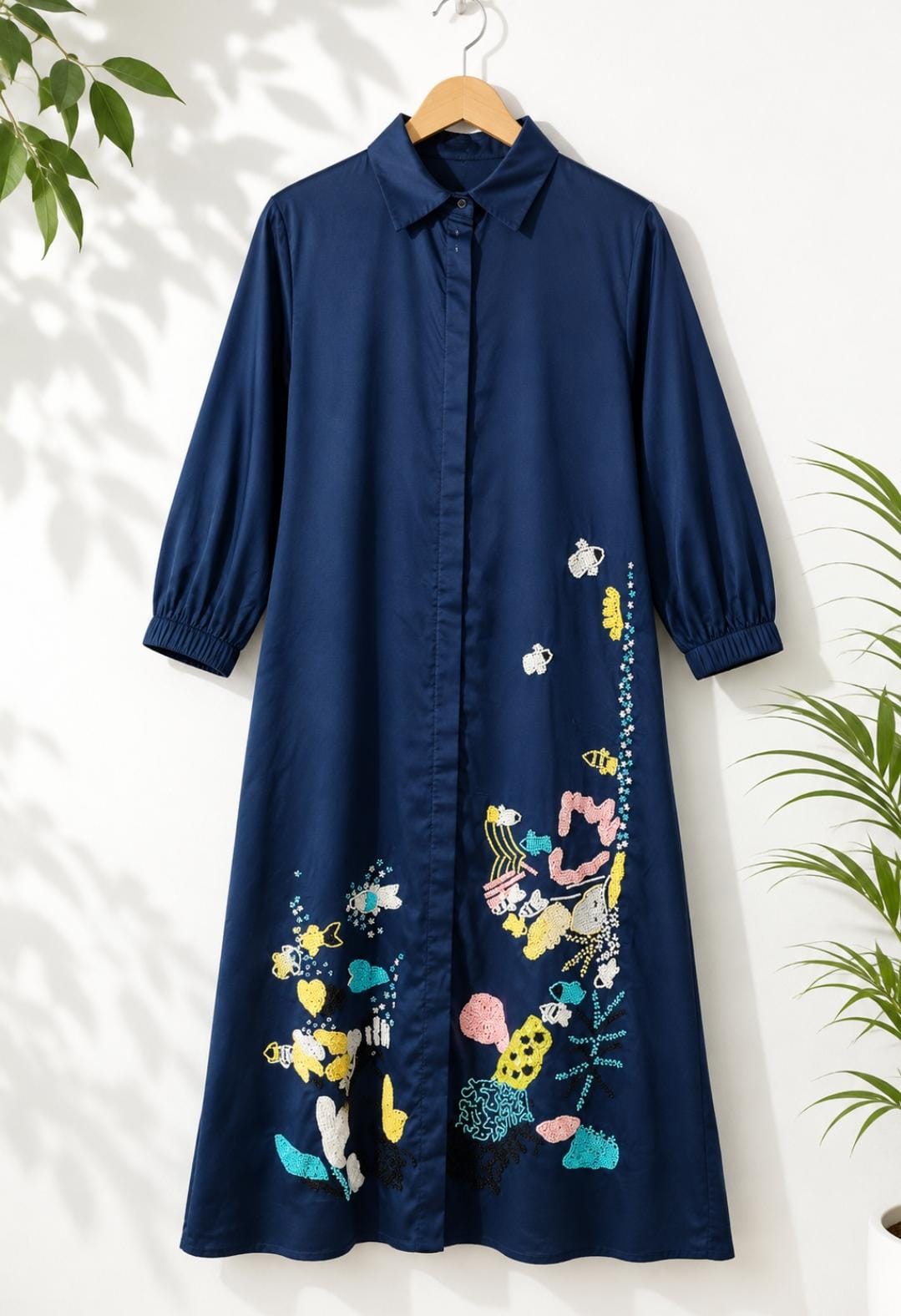 Midnight Pearl Luxe Dress (Blue)