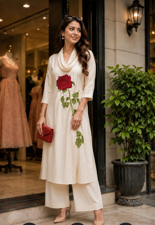 Rose Pearl Dola Silk Luxe Set