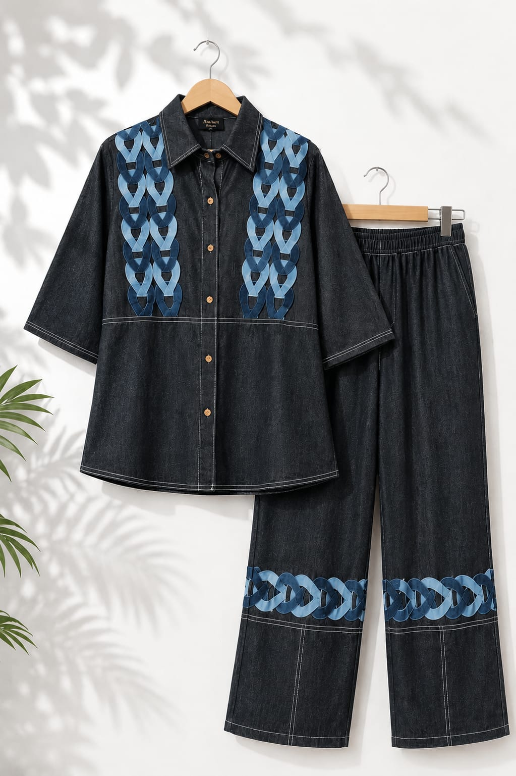 Denim Applique Statement Co-ord Set