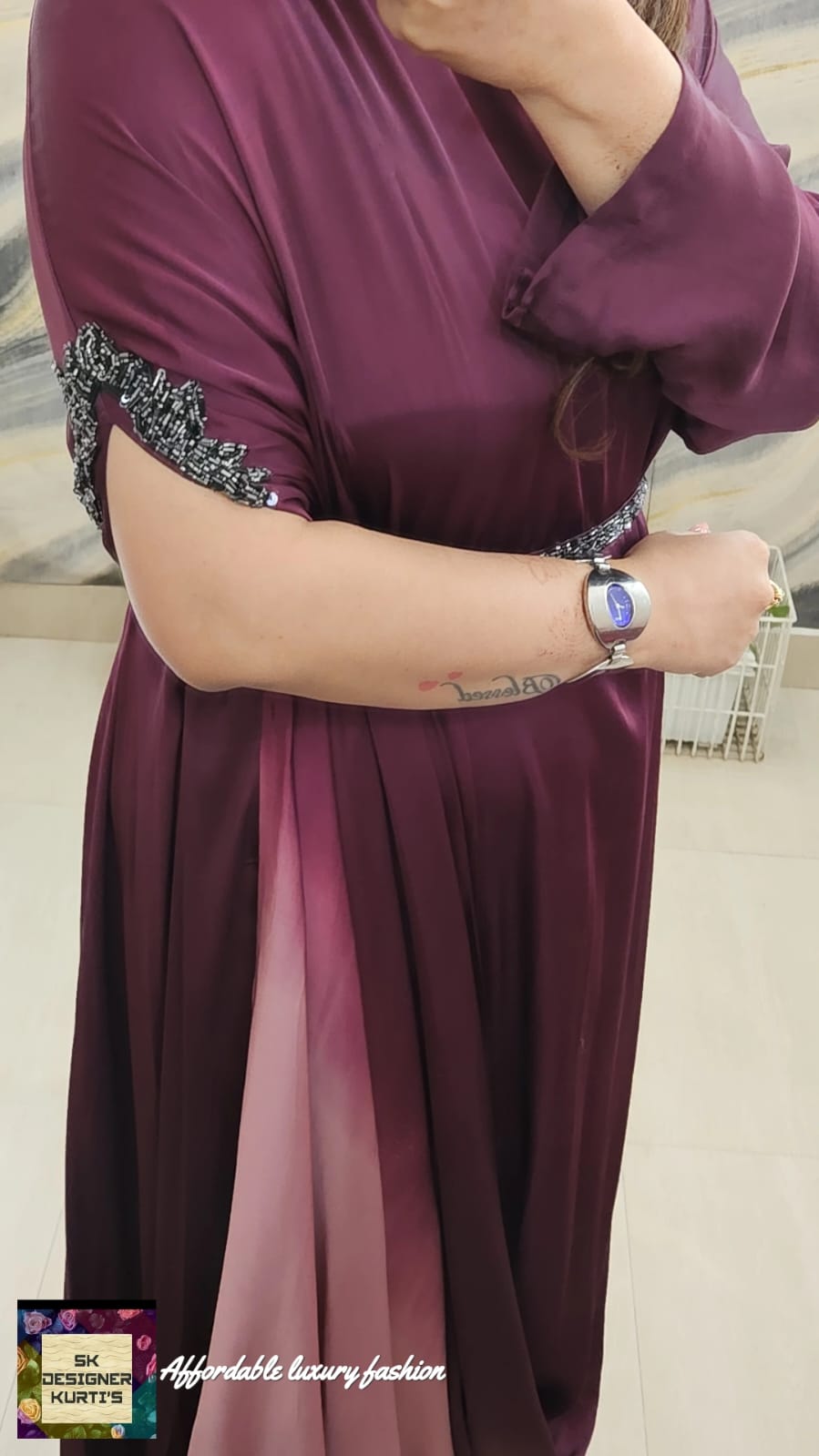 Glam Drape Modal Satin Gown