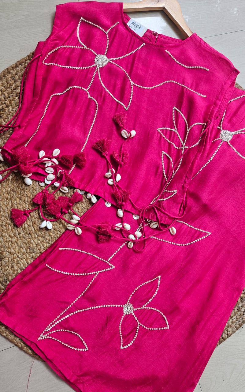 Rani Luxe Pearl & Sequin Co-ord Set (Pink)