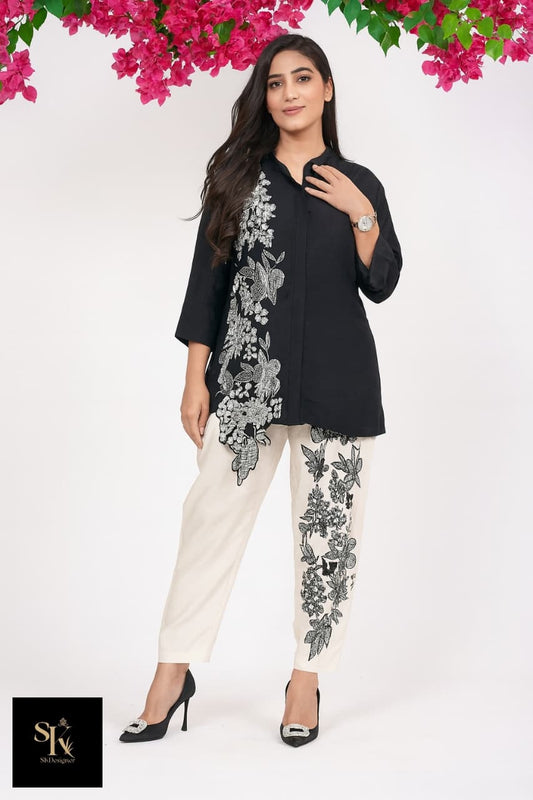 Boutique Luxe Pure Silk Kantha Cord-Set