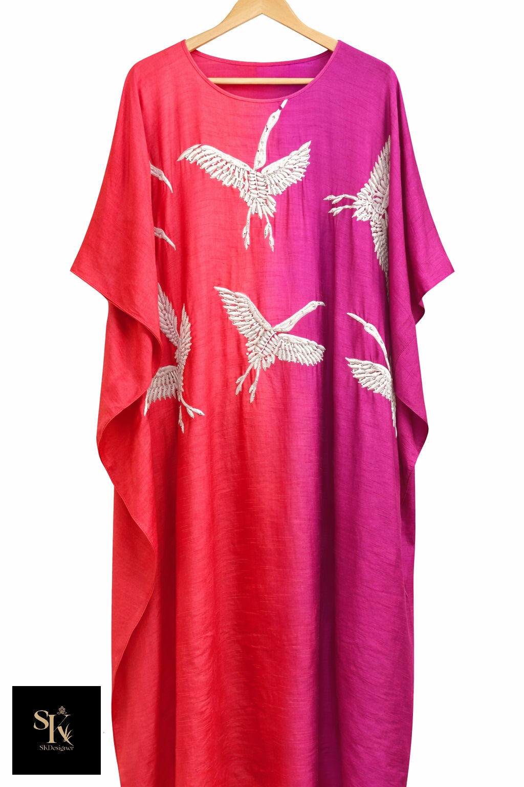 Sunset Aviary Luxe Kaftan Set (Pink)