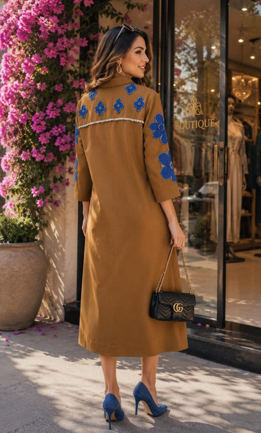 Denim Luxe Bloom Dress