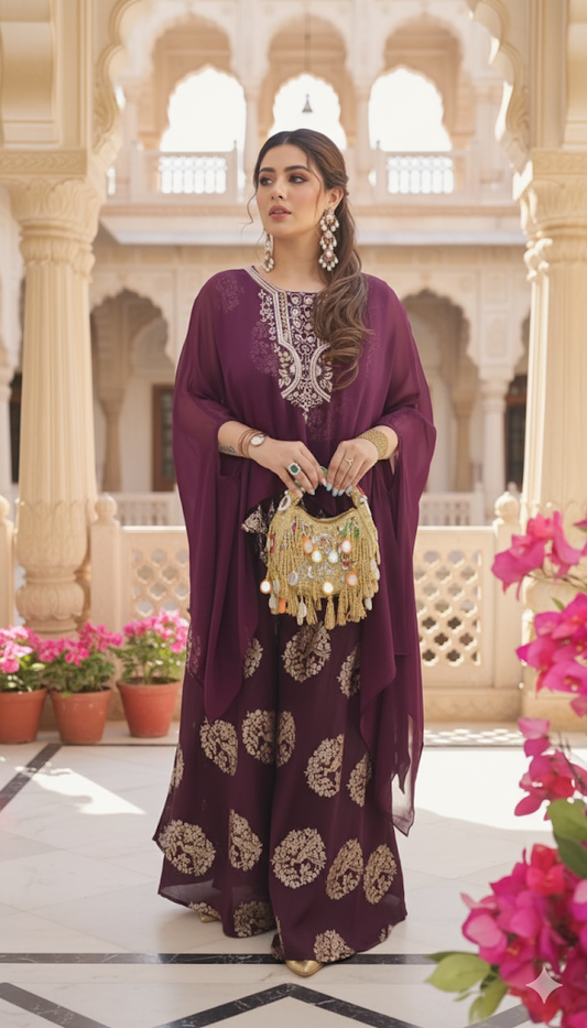 Royal Bloom IndoWestern Set