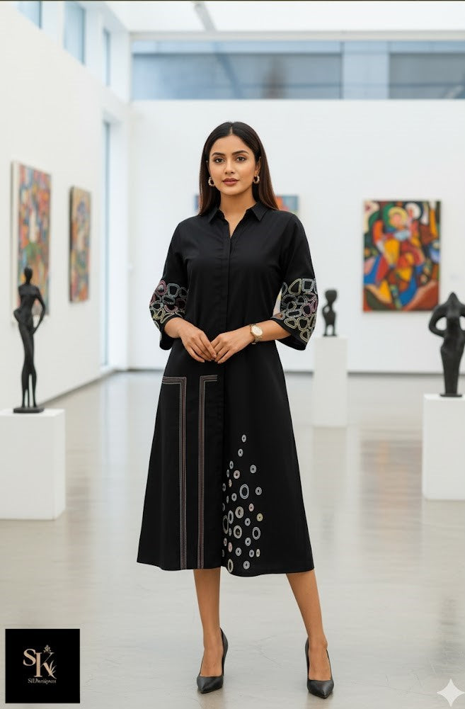 Effortless Elegance Cotton-Silk Midi Dress