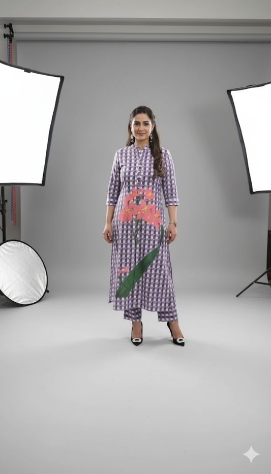 Summer Long Tassel Co-ord Set (Purple)