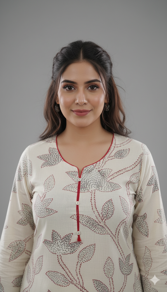 Summer Kantha Elegance Kurta Set