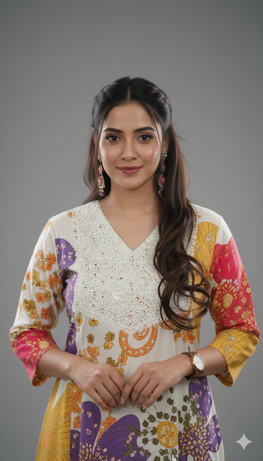 Summer Luxe Embroidered Kurta