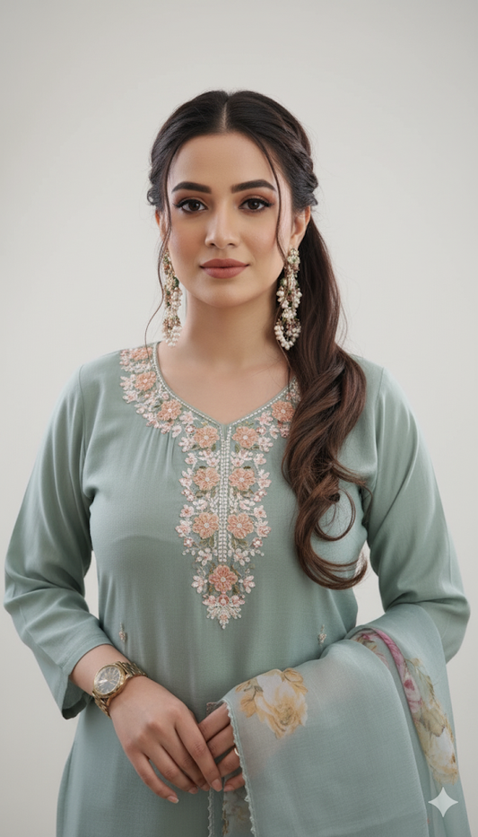 Floral Dream Muslin Kurta Set