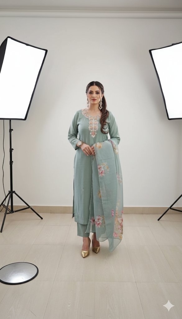 Floral Dream Muslin Kurta Set