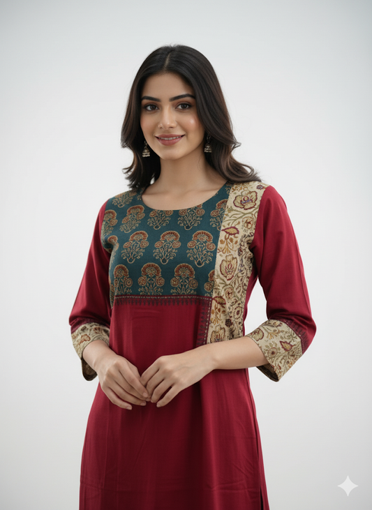 Sequin Highlight Cotton Kurta Set